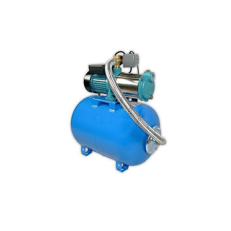 Wasserpumpe Hauswasserwerk 1,3kW 230V 24-100L Speicher Kessel Jetpumpe  Gartenpumpe Kreiselpumpe Druckbehälter: 24 L