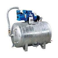 Hauswasserwerk 1,1 kW 230-400V 100-200L Druckbehälter verzinkt Druckkessel Set