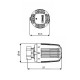 Thermostat HERZ Thermostatkopf M 28x1,5 Kopf Ventil Heizung Heizkörper Fühler